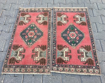 Handwoven Wool Rug Set: Bohemian Distressed Oriental Rugs
