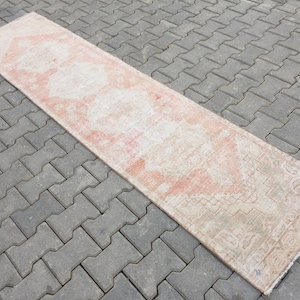 2’1” X 8’9” ft Muted Color Rug Runner, Vintage Long Rug Runner, Handmade Rug Runner, Beautiful Traditional Rug Runner, Turkish Rug Runner