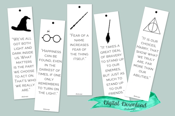 Harry Potter Bookmarks Etsy
