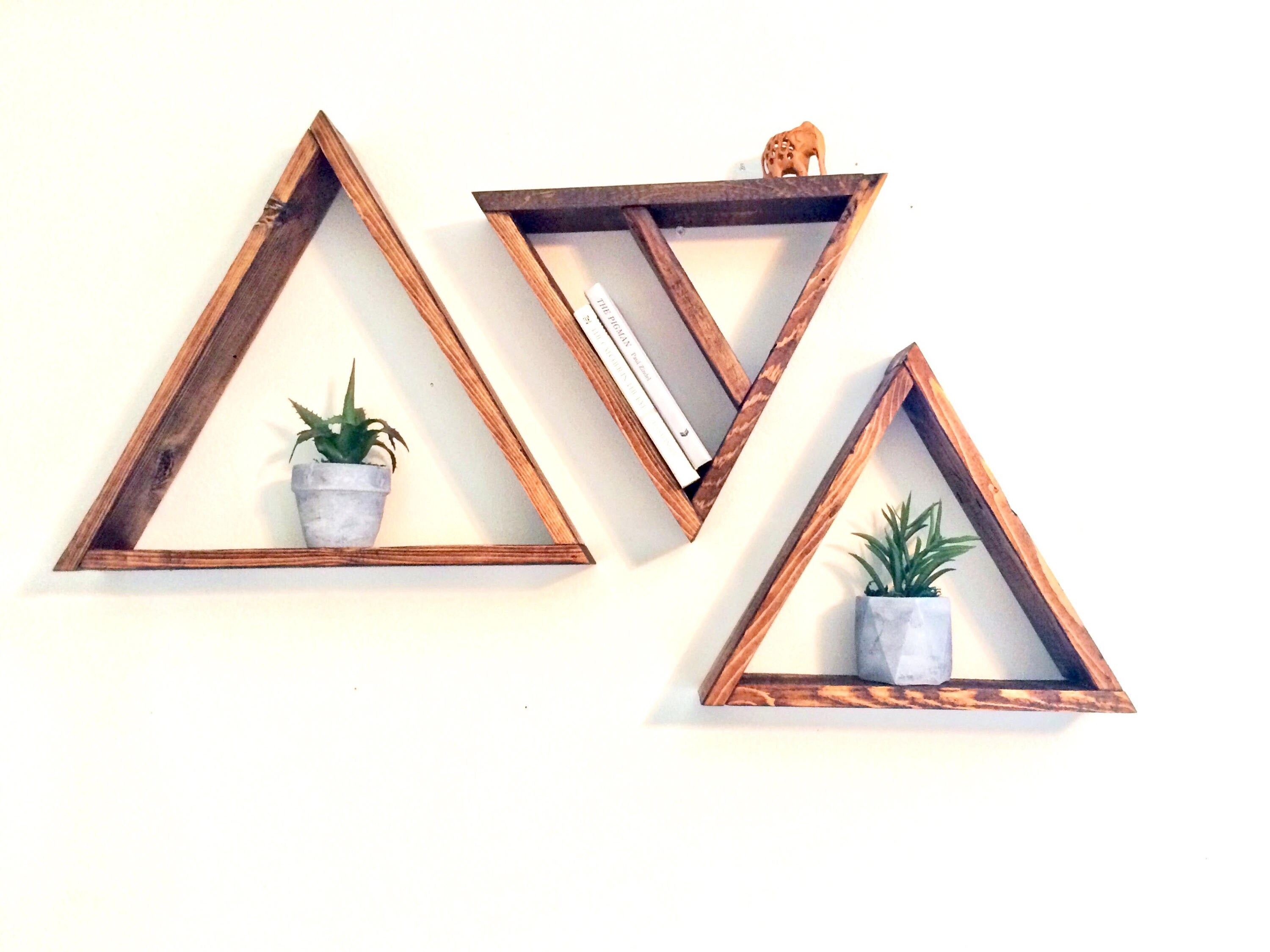 Triangle Shelf Set. Triangle shelves. Geometric Shelves. Etsy