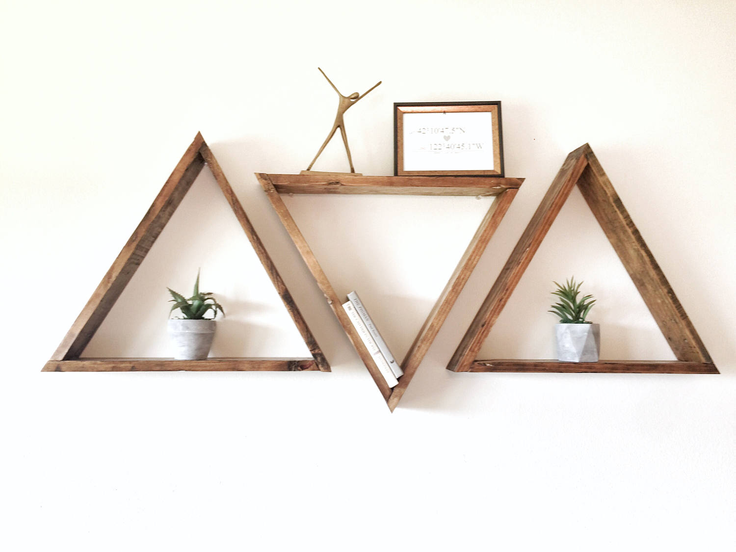 18 Set Of 3 Triangle Shelves. Triangle Shelf Set. Etsy