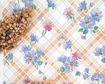 Antique French Printed Floral Wall Paper Vintage ESSEF, New Old Stock