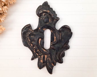 Vintage Escutcheon, French Vintage Keyhole Cover