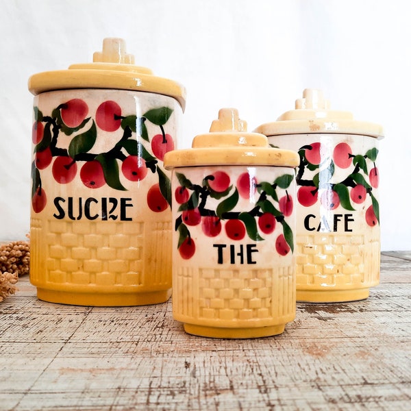 Cherry Canister Set Etsy