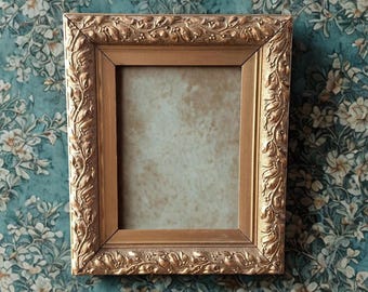 Antique Gilded Wooden Frame, Ornate Gilded Wooden Frame, Museum Quality Piece, Floral and Ornamental Design, French Craftsmanship
