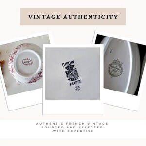 Antique Limoges Porcelain Soup Tureen with Lid, Red Rose Decor, French White Tureen, Shabby Chic Serving Bowl image 14