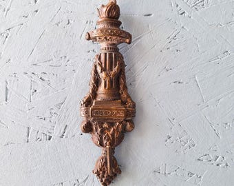 Antique French Wall Hook Ornate Metal, Vintage Curtain Tieback Hook, Shabby Chic Decor, Parisian Home Accent, Rustic Wall Hardware