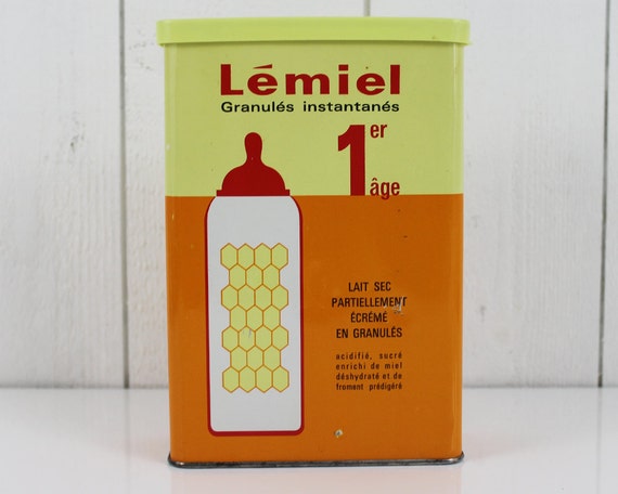 French Vintage Baby Milk Powder Box Lemiel For Children Box Etsy
