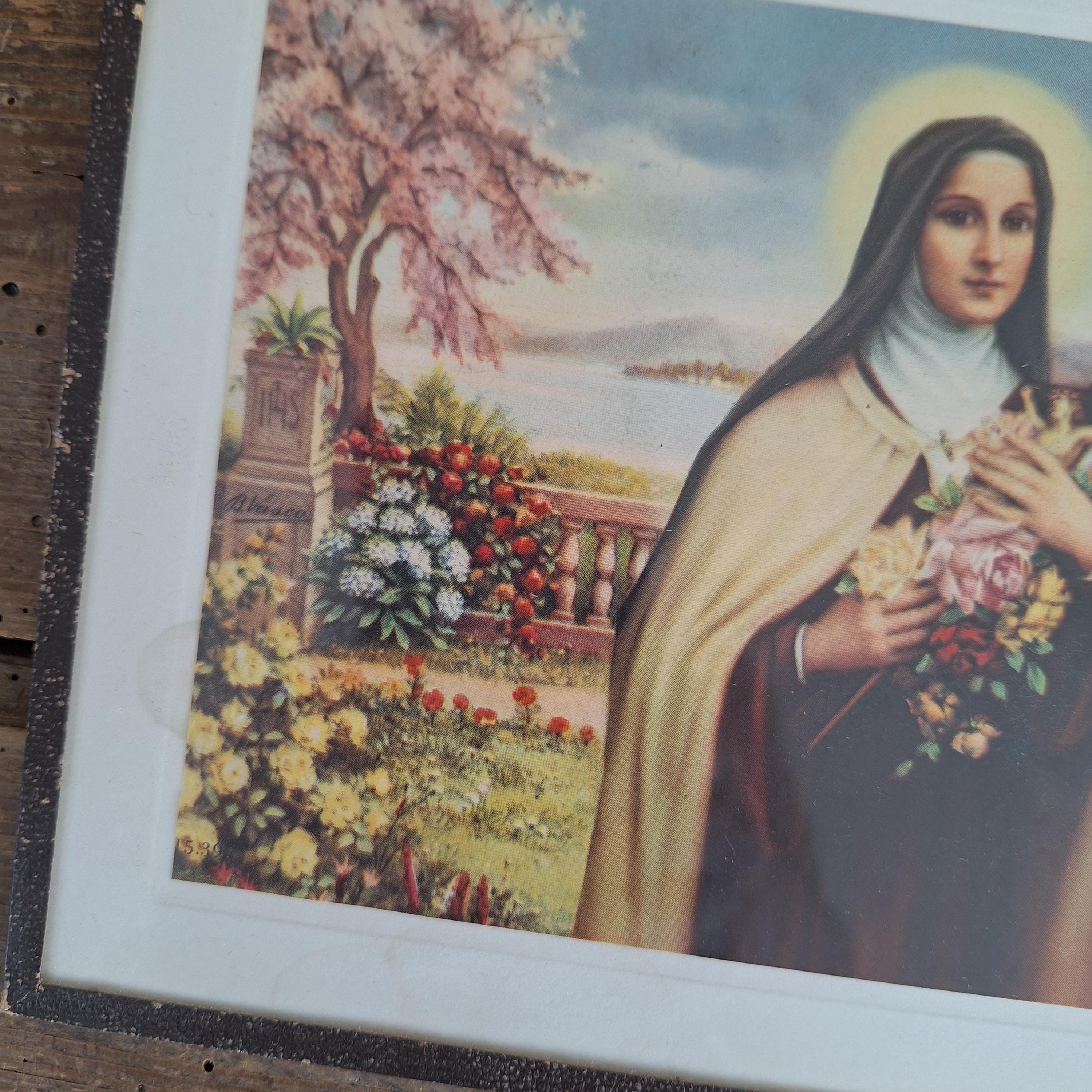 Antique Framed St Therese of Lisieux Print, Religious Wall Art, Framed ...