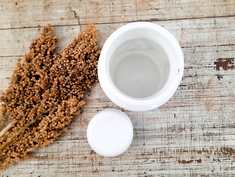 Vintage White Milk Glass Jar With Lid Blue Canister Jar for Etsy