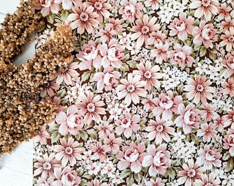 Vintage Wallpaper with Pink Flowers Wall Paper Vintage, Floral Wallpaper Roll, For Projects, Old New Stock