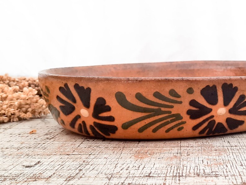 Large Stoneware Baker Oven to Table Glazed Pottery Casserole Etsy