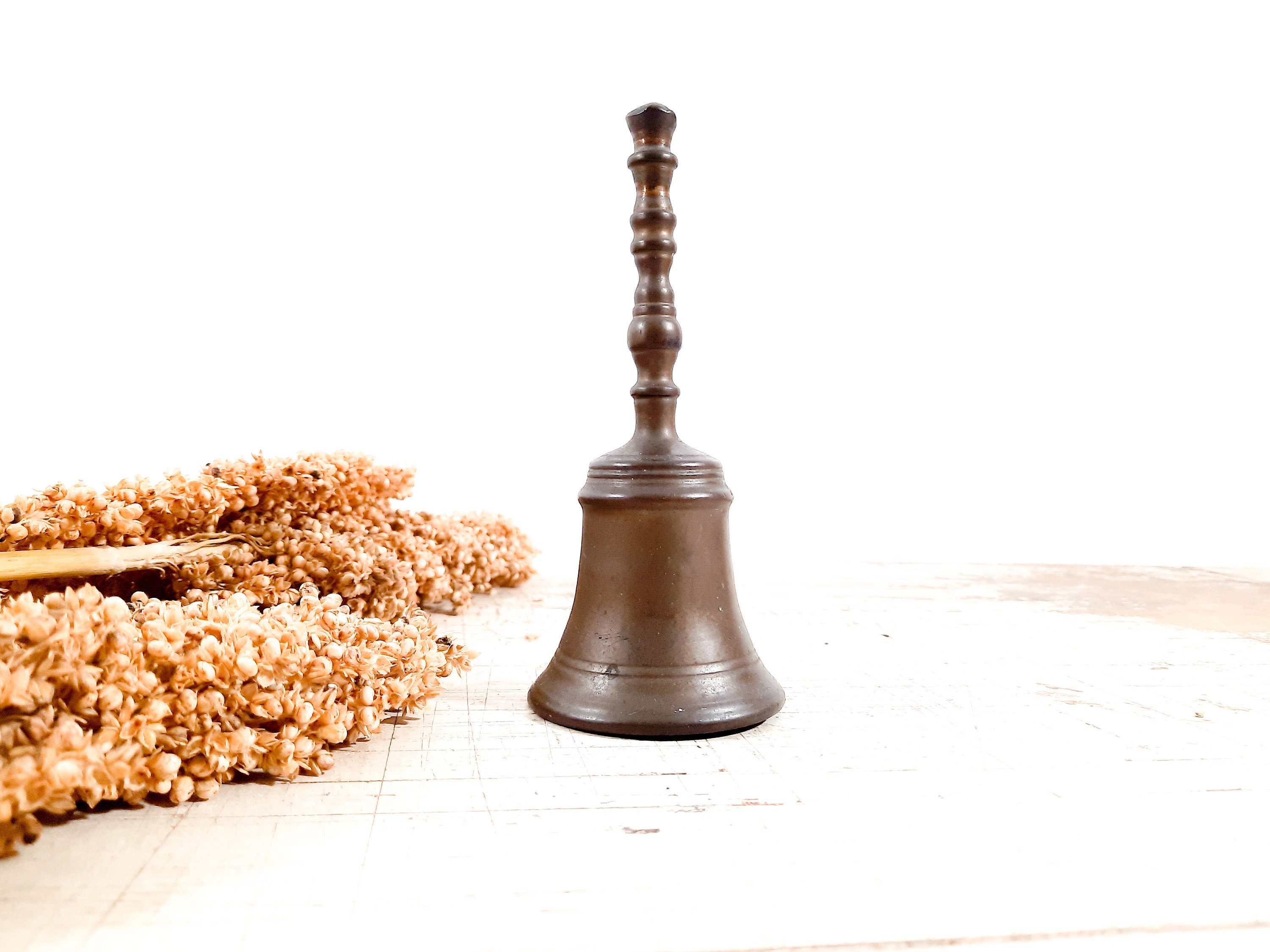 Français Dîner Cloche en Fonte à Main Vintage, Ferme Rustique, Sonnerie Cloche, Fonte, d'école, Serv