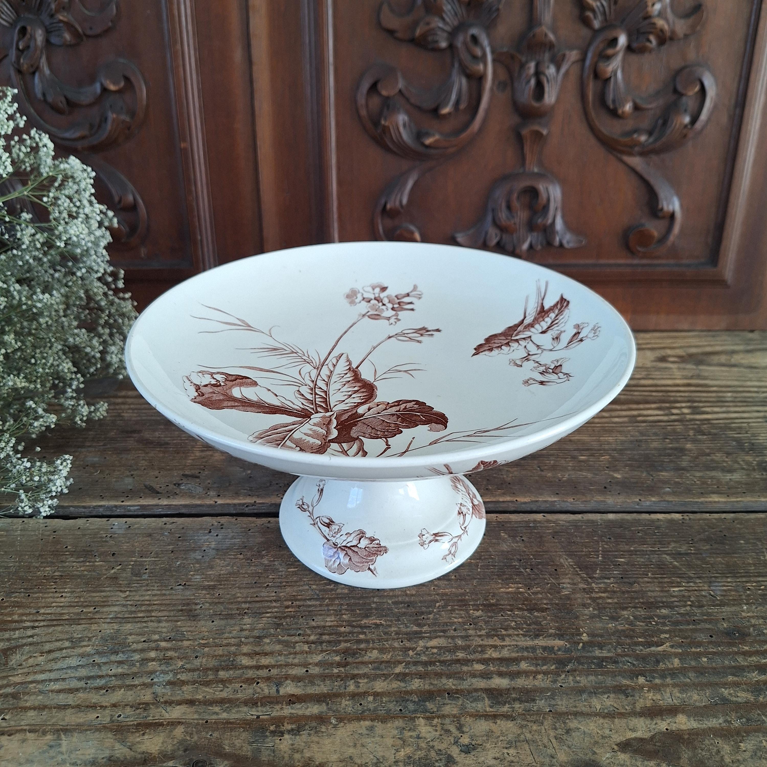 SERVICE À DESSERT Gâteau Plat 6 Assiettes LUNEVILLE K.G Décor Anaïk