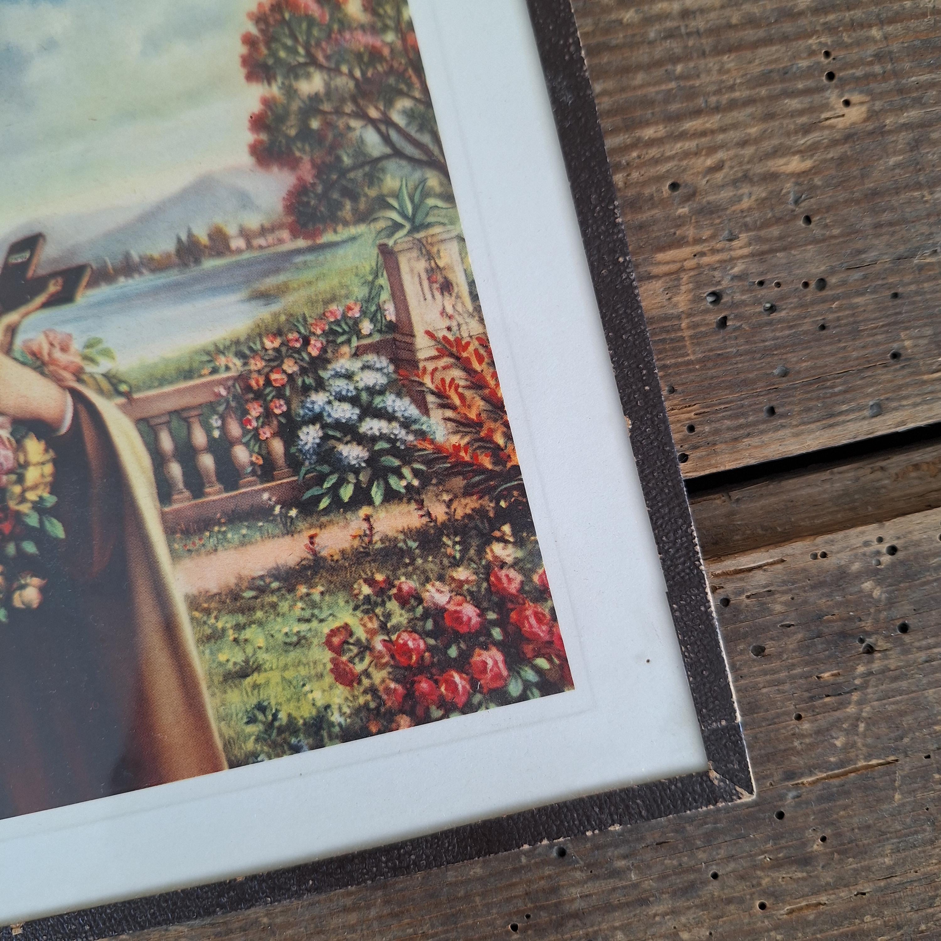 Antique Framed St Therese of Lisieux Print, Religious Wall Art, Framed ...