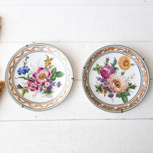 Rehausse Main plate with Stand, Limoges Plate Hand Painted, Ornate Plate Gold Trim Plate, Flowers Plate, Decorative Wall Hanging Plate image 9