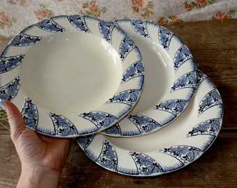 リュネヴィル　ヴィンテージデザート皿4枚セット Luneville-KG】リュネヴィル アンティーク デザートプレート