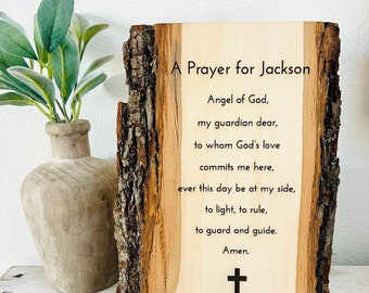 CUSTOM Angel of God Prayer Sign | Guardian Angel Sign | Catholic Gifts | Religious Decor | Faith Based Nursery Decor