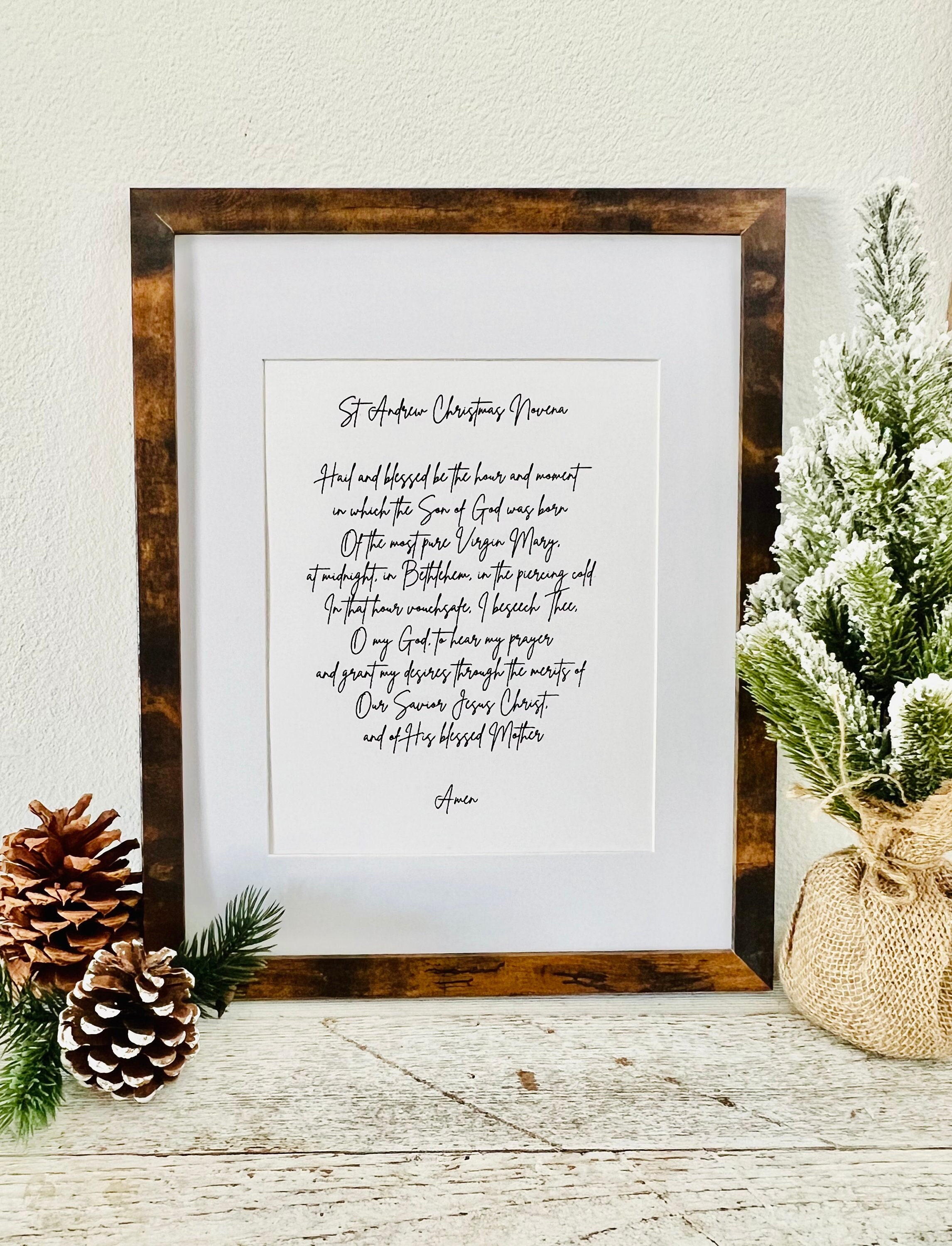 St Andrew Christmas Novena Printable Wall Decor Prayer Christmas