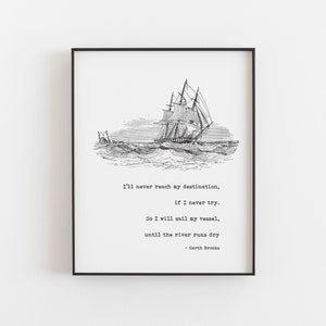 Sail My Vessel Song Lyric Art Print