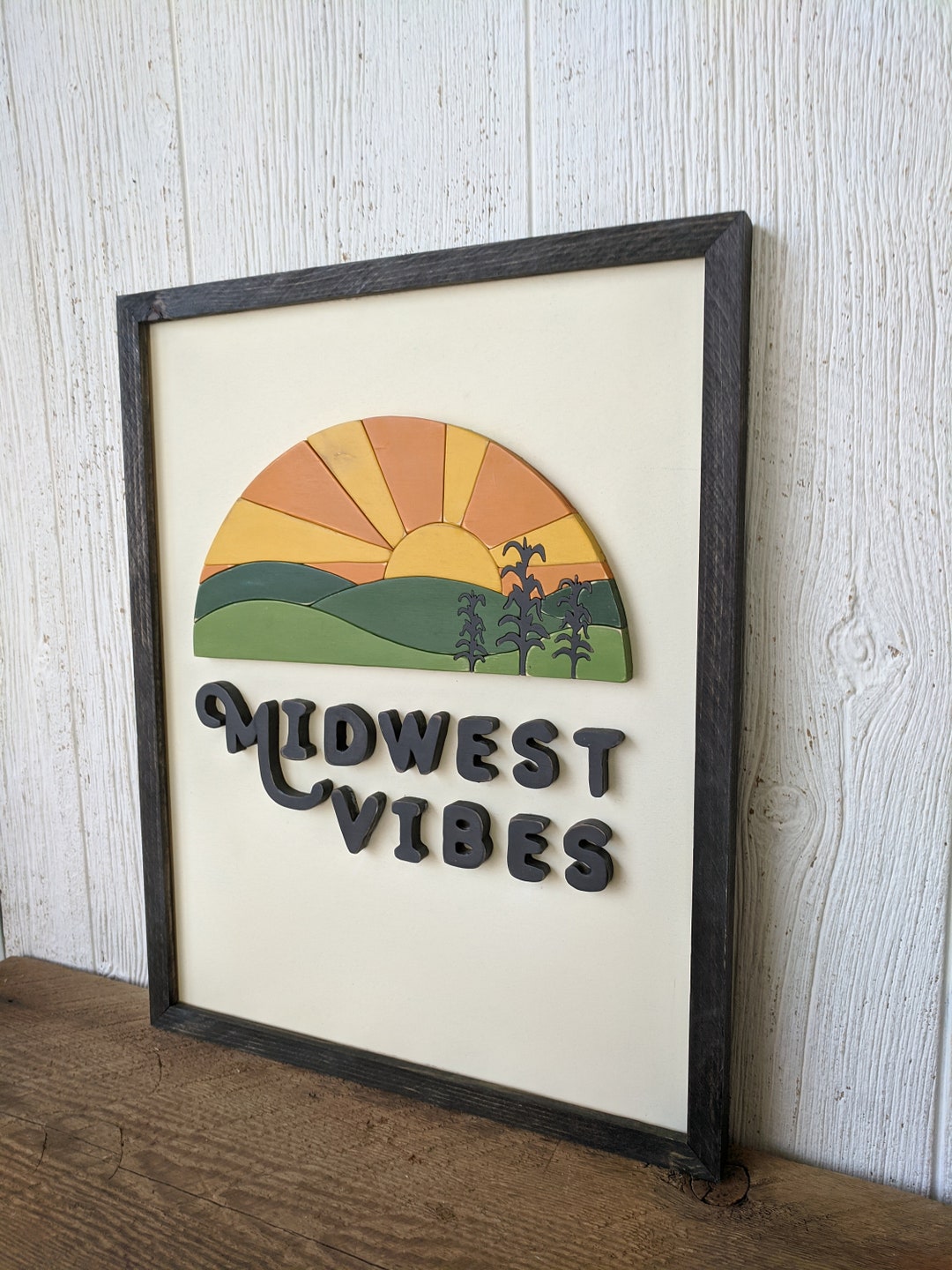 Midwest Vibes 3D Scroll Saw Sign Etsy