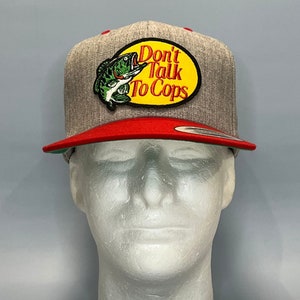 Don’t Talk To Cops Snapback Hat (Heather Gray/Red)