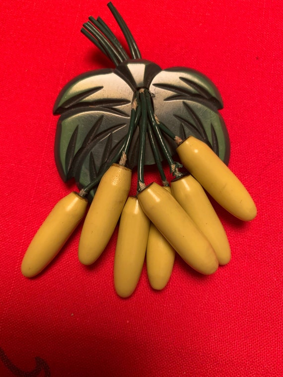 Bakelite Banana Brooch