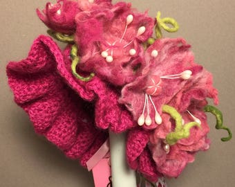 Unique, hand-crafted, OOAK, Garden party Strawberries doll hat