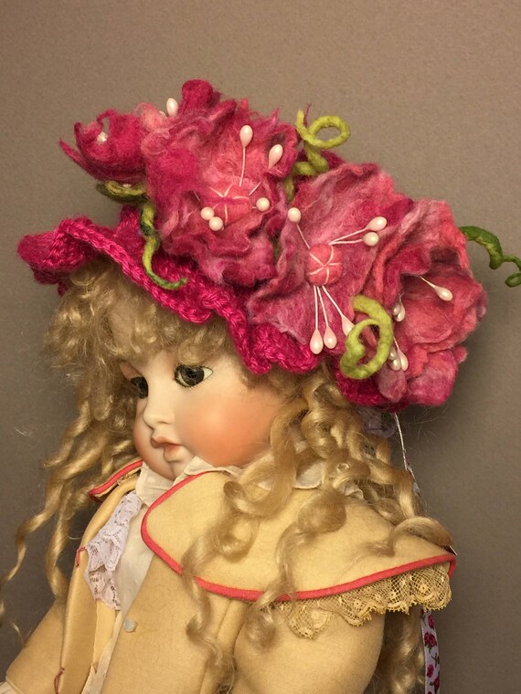 Unique, Hand-crafted, OOAK, Garden Party Strawberries Doll  display picture 3