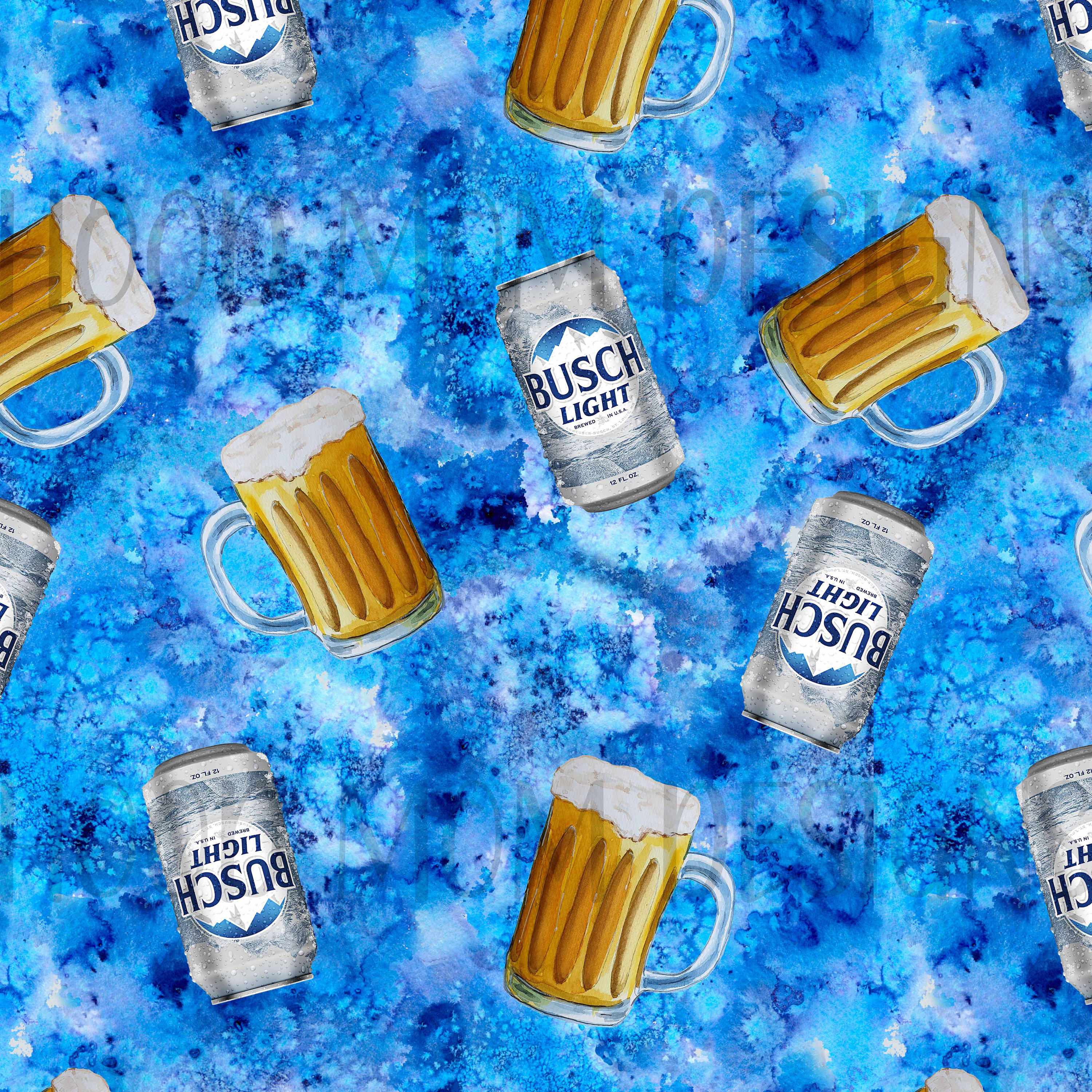 Busch Light Beer Seamless Pattern