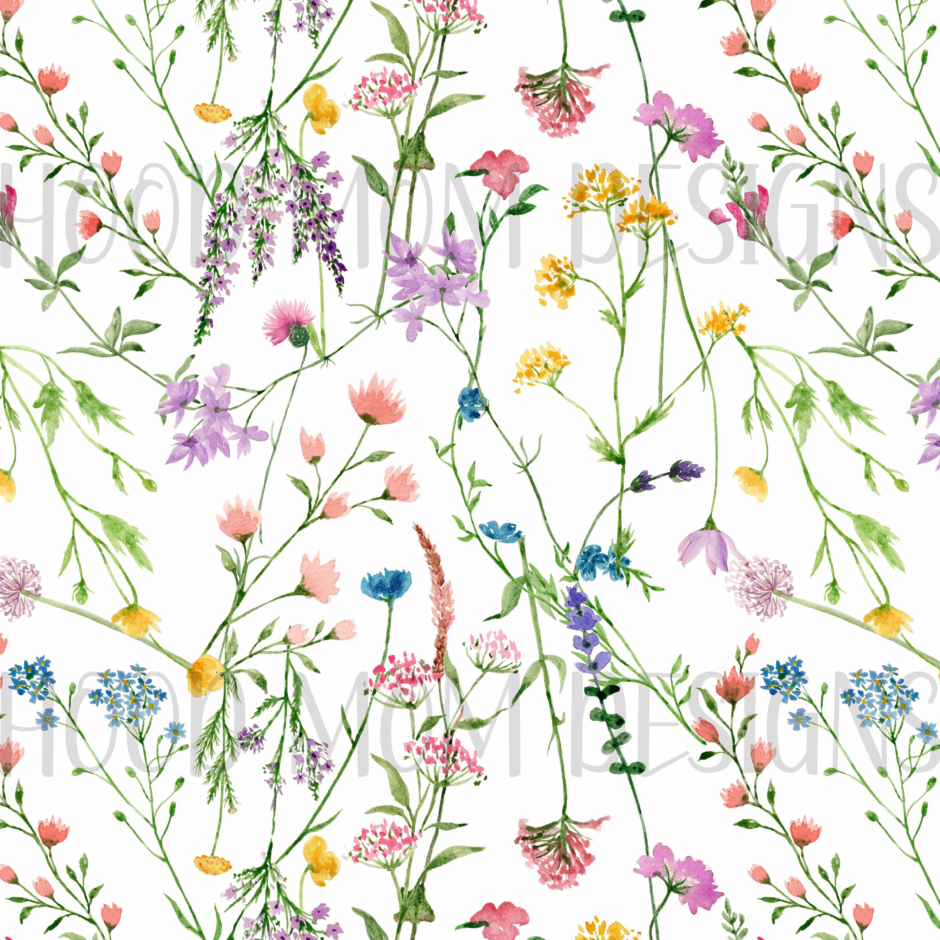 Wildflowers Floral Spring Nature Seamless Pattern - Etsy