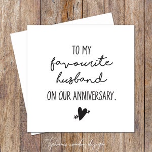 Funny Husband Anniversary Card. Carta marito preferita. Carte anniversario divertenti. Regali per il marito. Carta anniversario divertente. Regali per gli uomini