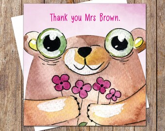 Personalised Teacher Thank You Card. Custom Thank You Card. Thank You Card Teacher. Thank You Card. Teacher Thank You Card. Thank you Gift