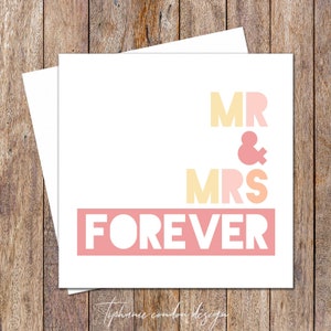 Herr und Frau für immer Karte. Hochzeitskarte. Karten zur Verlobung. Hochzeitskarten. Glückwunschkarte. Hochzeitsgeschenk. Karte zum Jubiläum. Geschenkkarten