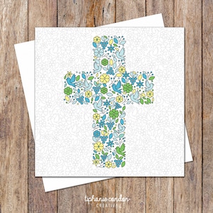 Süsse Taufkarte Taube Kreuz. Taufkarte. Religiöse Zeremonie Karte. Taufgeschenk. Baby Taufe. Taufgeschenk. Konfirmationskarte