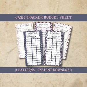 Cash Envelope Printable Budget Sheets / Cash Stuffing Budget Sheets / Printable Budget Tracker / Printable Cash Tracker / Sinking Funds