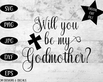 Will you be my Godfather SVG cut file / SVG cutting file / svg | Etsy