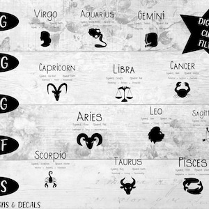 SVG bundle / cut files / Zodiac / Star signs /  zodiac signs / svg designs / svg cutting files / svg / Astrology SVG / zodiac sign svg