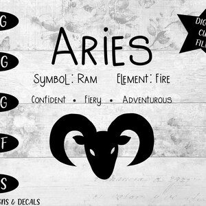 Zodiac SVG / cut files / Aries svg / Star signs /  zodiac signs / svg designs / svg cutting files / svg / Astrology SVG / zodiac sign svg