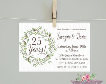 Anniversary Party Invitation/25 years Invitation/Anniversary invitation