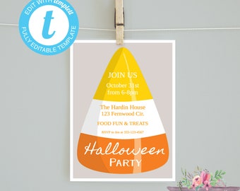 Pumpkin Invitation/Halloween Party/Halloween Invitation/ Kids Birthday Invitation/Fall Invitation