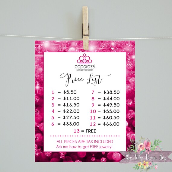 Paparazzi Price List