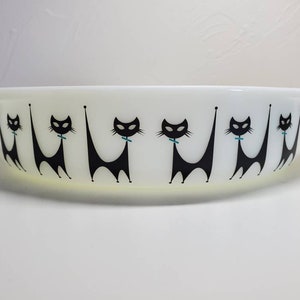 Atomic Kitty Black Cat Decal MCM Mid Century Modern DECALS ONLY dish not included