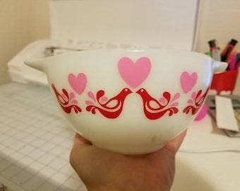 Redbird Inspired Valentines Day Decal for  vintage dishes and bowls