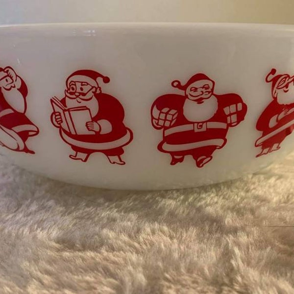 Vintage Santa Claus Merry Christmas Decal - Decal only bowl not included