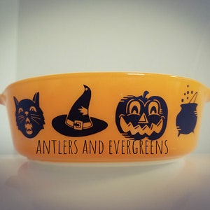 Halloween Decal Cat Pumpkin Jack O Lantern Cauldron Witch