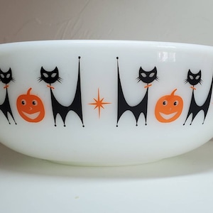 Atomic Cat Halloween Decal - Decal only - bowl not included