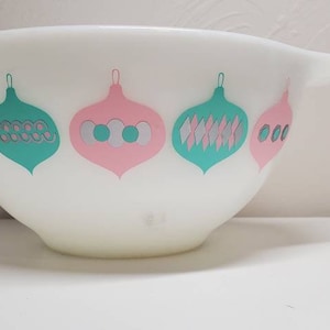Vintage christmas ornaments for bowls - Decal only - bowl not included