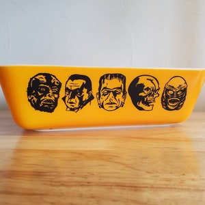 Halloween Vintage Monster Horror Character Decal DISH NOT INCLUDED