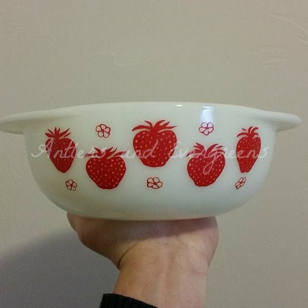 Rare Strawberry bowl Decal for vintage bowls and dishes